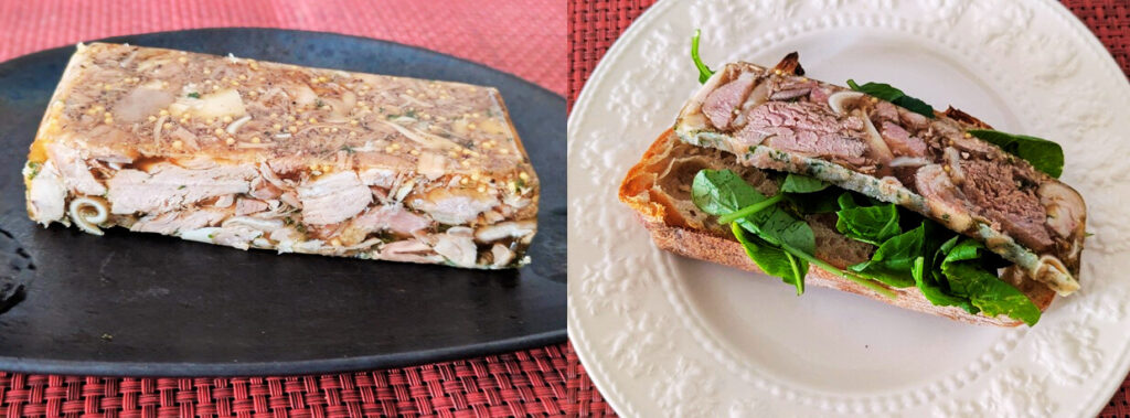 「Abats(アバ)」のジャンボンペルシエを使ったオープンサンド