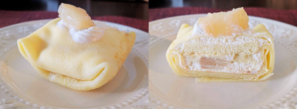 菓子工房kukkaの洋梨とキャラメルクレープ画像